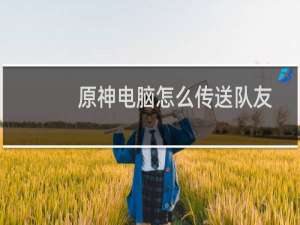 原神电脑怎么传送队友