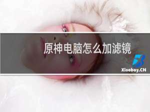 原神电脑怎么加滤镜