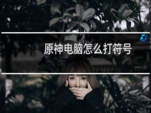 原神电脑怎么打符号