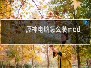 原神电脑怎么装mod