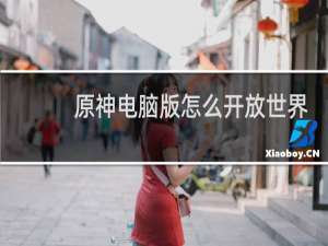 原神电脑版怎么开放世界