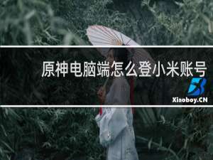 原神电脑端怎么登小米账号
