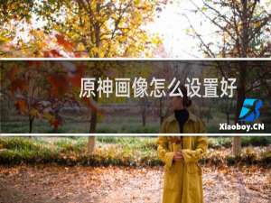 原神画像怎么设置好