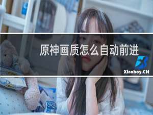 原神画质怎么自动前进