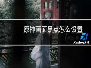 原神画面黑点怎么设置