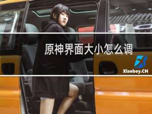 原神界面大小怎么调