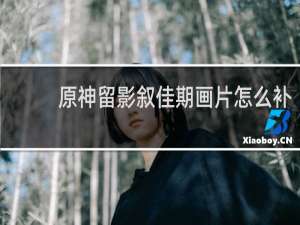 原神留影叙佳期画片怎么补