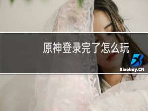 原神登录完了怎么玩