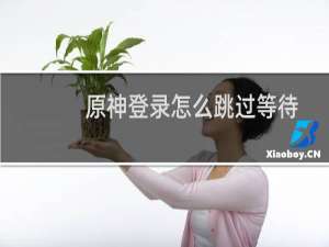 原神登录怎么跳过等待