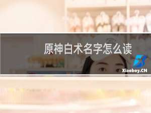 原神白术名字怎么读