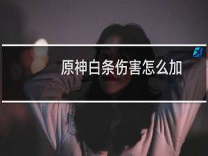 原神白条伤害怎么加