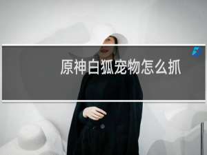 原神白狐宠物怎么抓