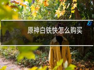 原神白铁快怎么购买