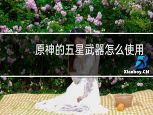 原神的五星武器怎么使用