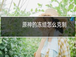原神的冻结怎么克制