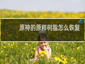 原神的原粹树脂怎么恢复