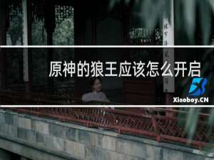 原神的狼王应该怎么开启
