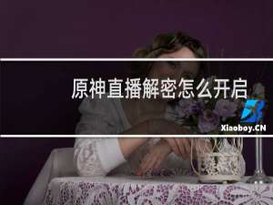 原神直播解密怎么开启