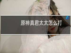 原神真君太太怎么打