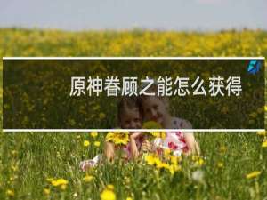 原神眷顾之能怎么获得