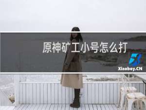 原神矿工小号怎么打