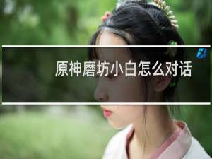 原神磨坊小白怎么对话
