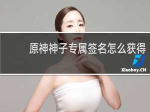 原神神子专属签名怎么获得