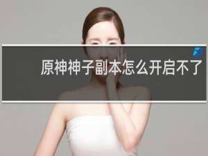 原神神子副本怎么开启不了