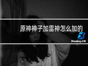 原神神子加雷神怎么加的