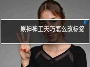 原神神工天巧怎么改标签