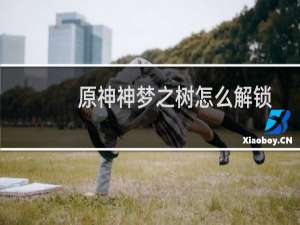 原神神梦之树怎么解锁