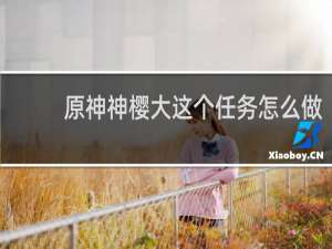原神神樱大这个任务怎么做