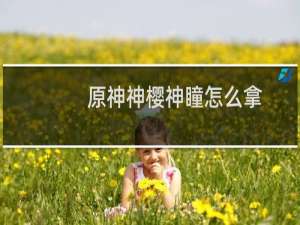 原神神樱神瞳怎么拿