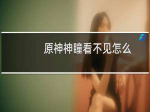 原神神瞳看不见怎么