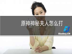 原神神秘夫人怎么打