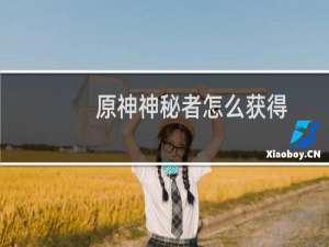 原神神秘者怎么获得