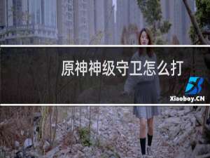 原神神级守卫怎么打