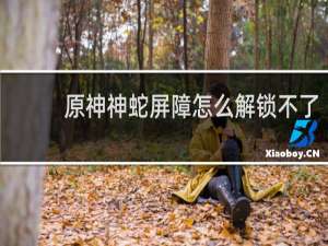 原神神蛇屏障怎么解锁不了