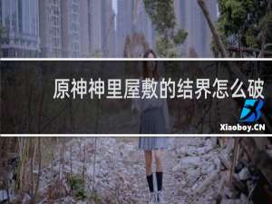 原神神里屋敷的结界怎么破