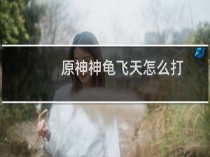 原神神龟飞天怎么打