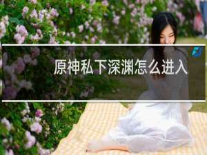 原神私下深渊怎么进入