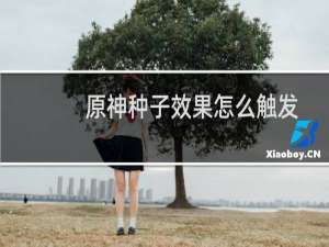 原神种子效果怎么触发