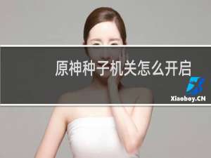 原神种子机关怎么开启