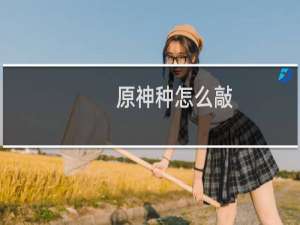 原神种怎么敲