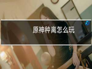 原神种离怎么玩