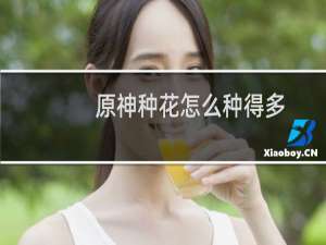原神种花怎么种得多