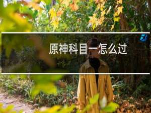 原神科目一怎么过