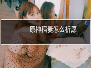 原神稻妻怎么祈愿