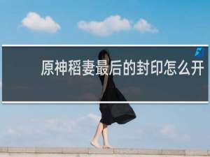 原神稻妻最后的封印怎么开
