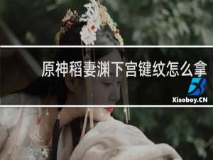 原神稻妻渊下宫键纹怎么拿